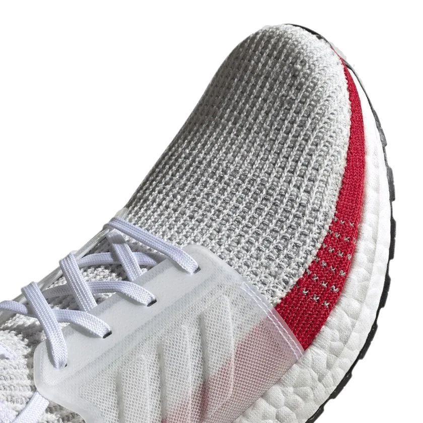 Adidas Men's Ultra Boost 19 Shoes - Cloud White / Scarlet Red