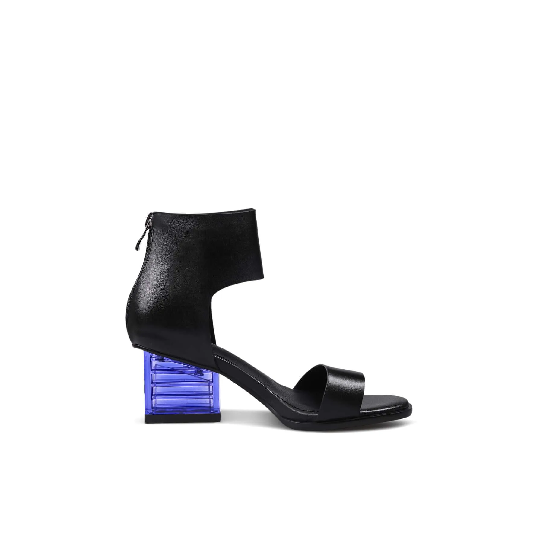 Ankle Wrap Back Zip Sandals