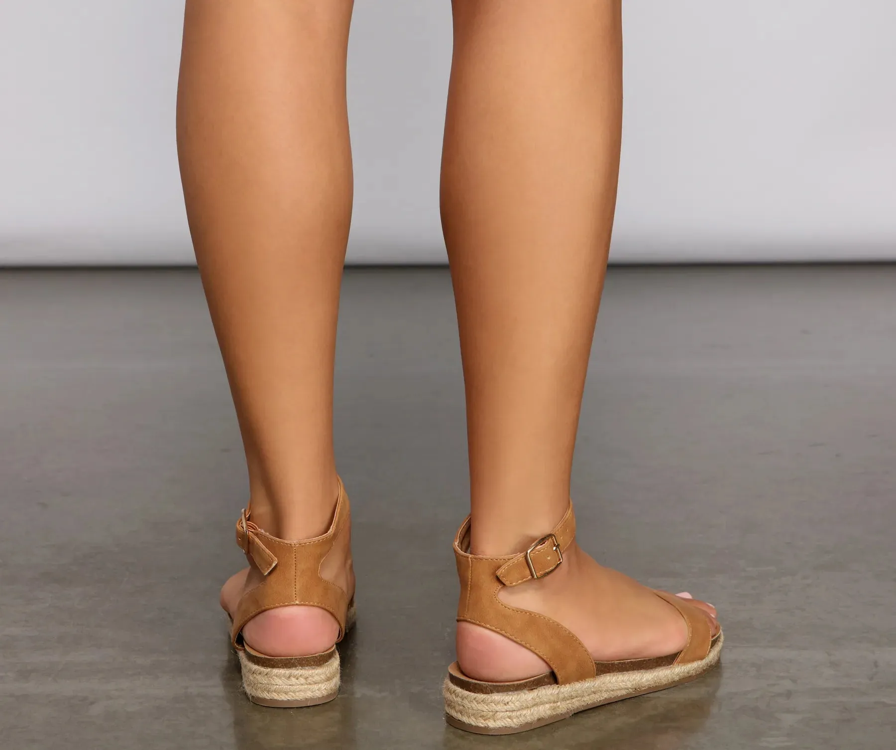 Basic Strap Espadrille Sandals