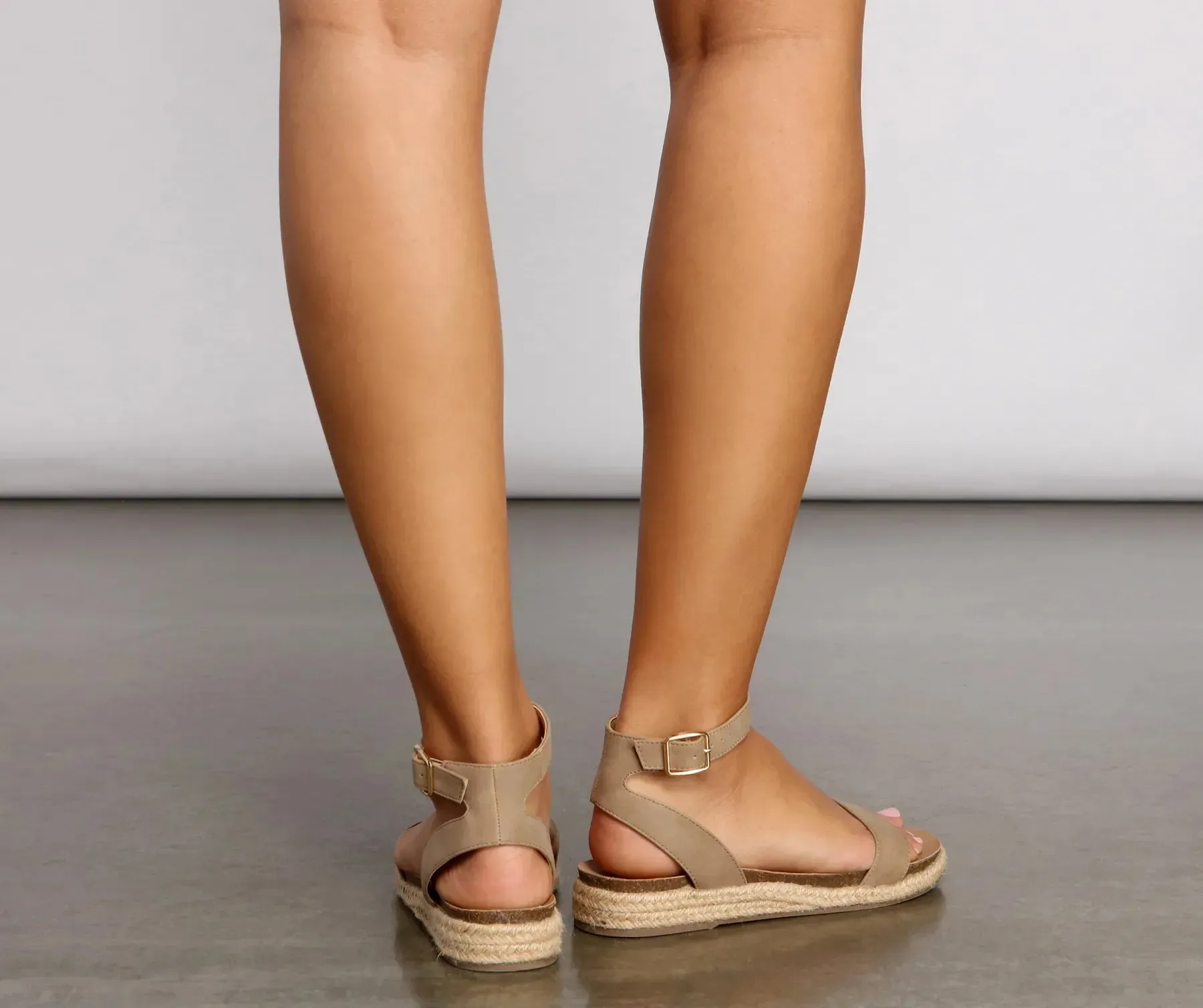 Basic Strap Espadrille Sandals