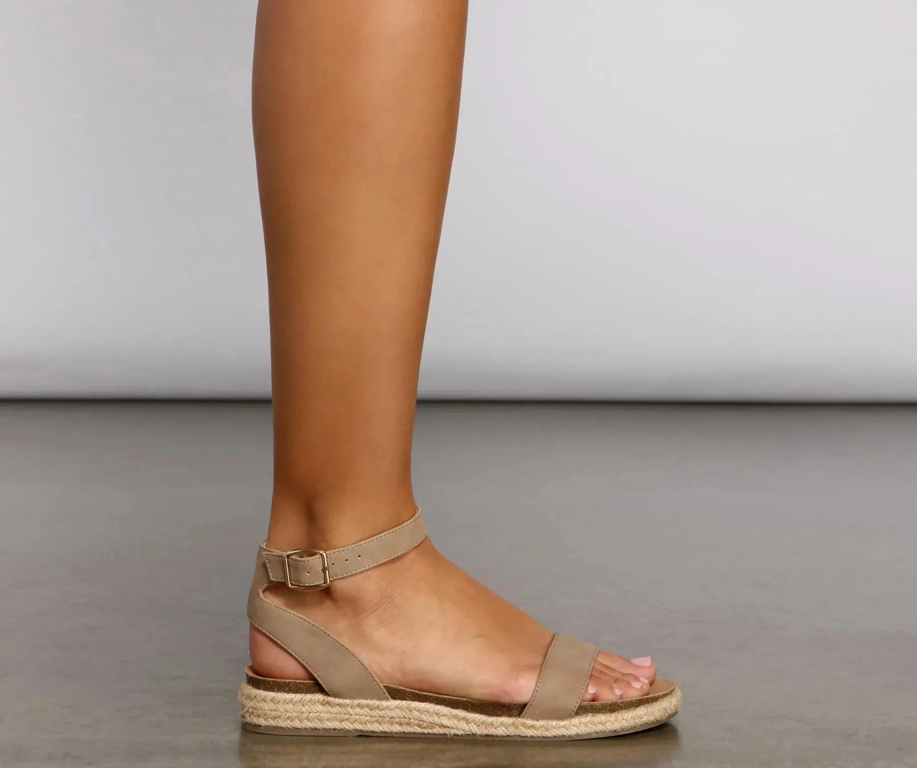 Basic Strap Espadrille Sandals