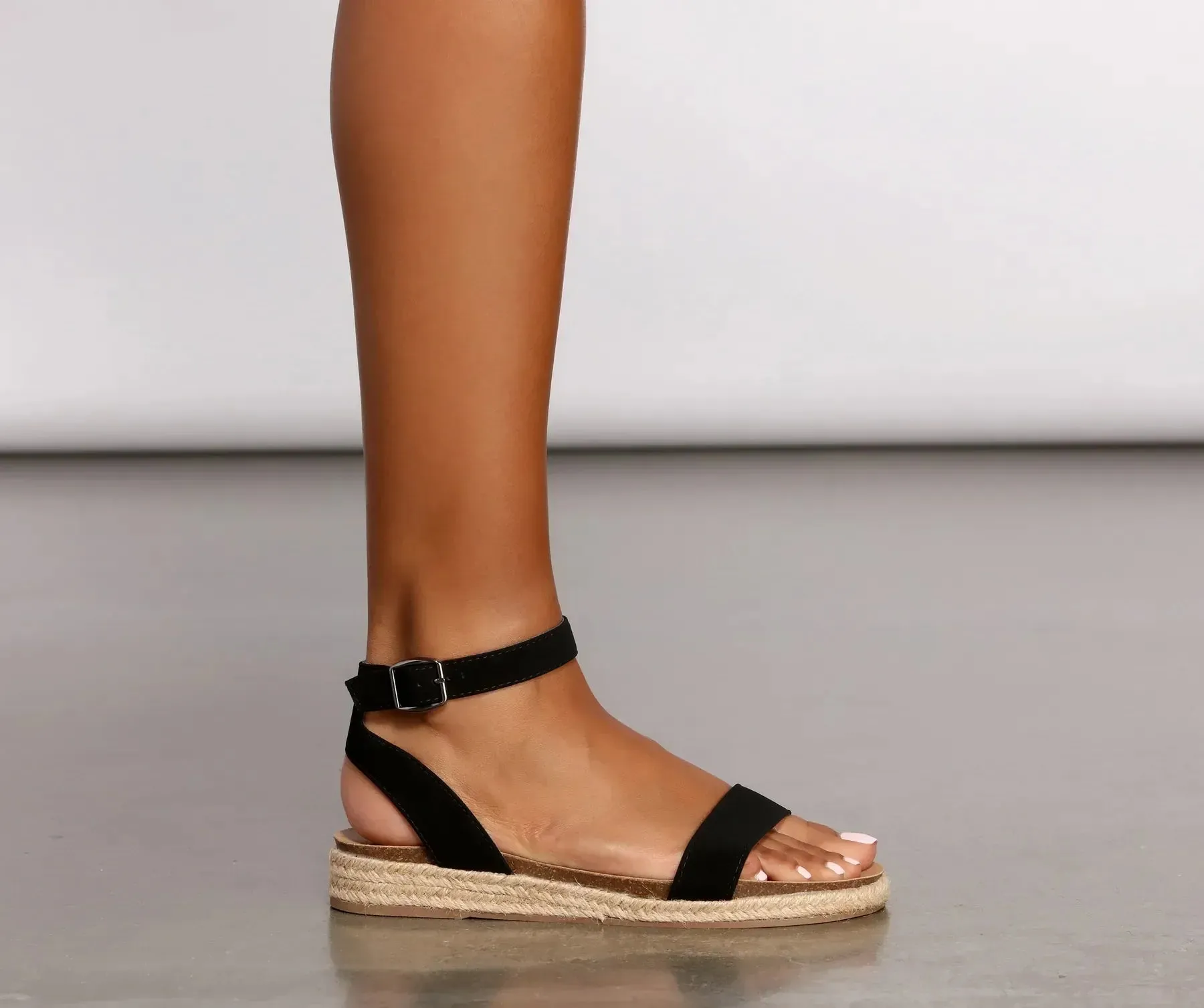 Basic Strap Espadrille Sandals