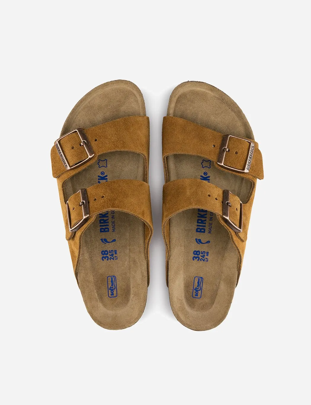 Birkenstock Arizona Sandals Suede (Regular) - Mink Brown