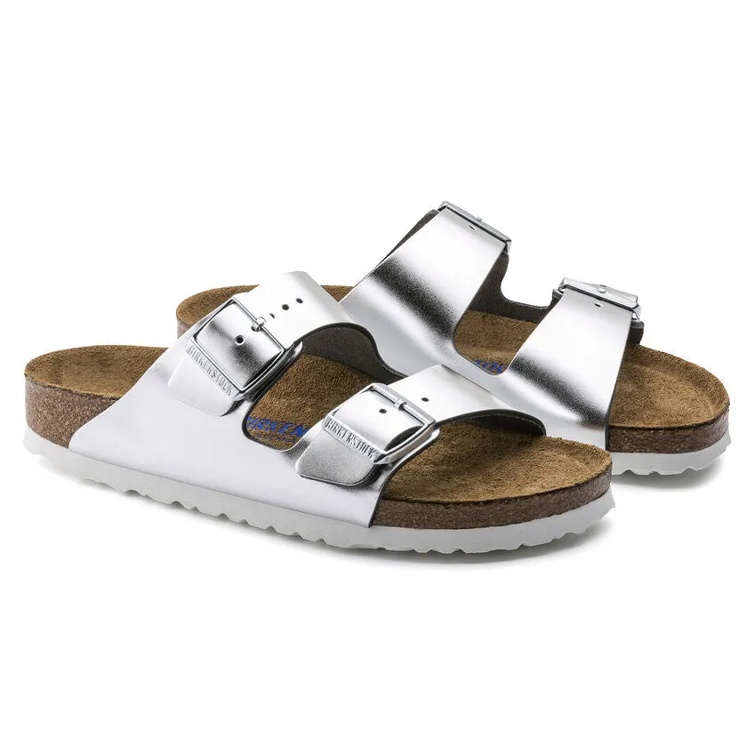 Birkenstock Arizona Soft Footbed - Silver Metallic 1005960