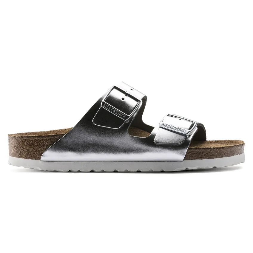 Birkenstock Arizona Soft Footbed - Silver Metallic 1005960