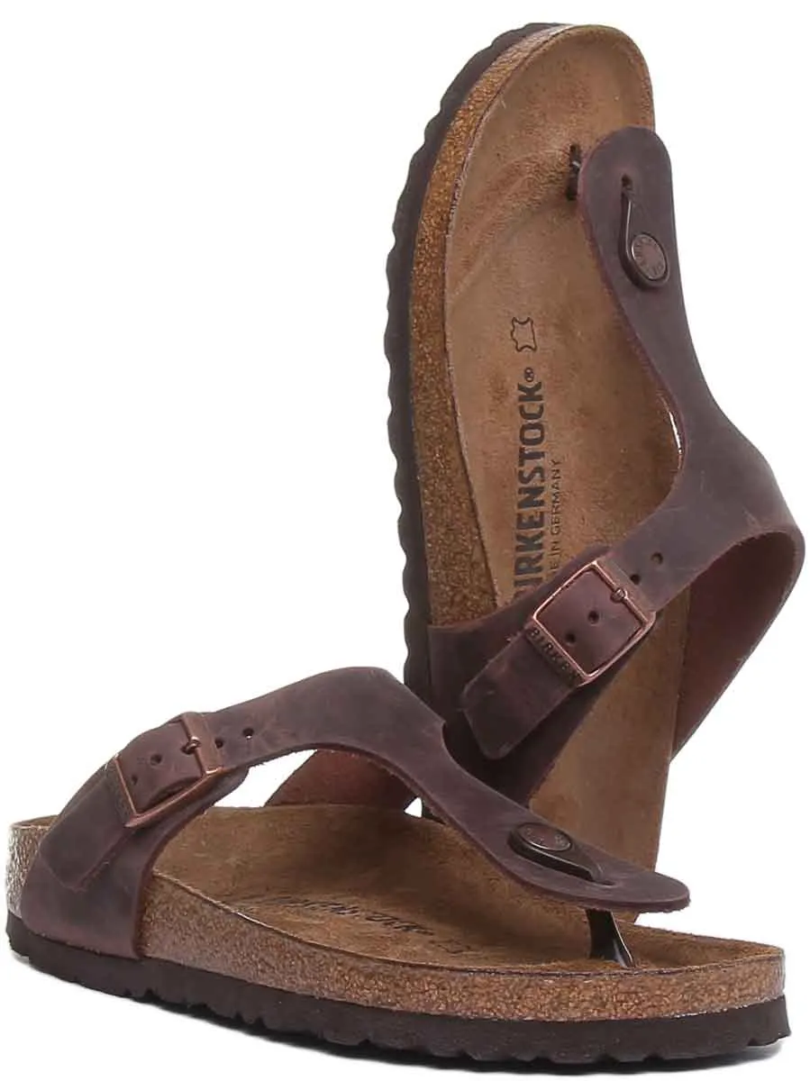 Birkenstock Gizeh In Dark Brown | Narrow Fit