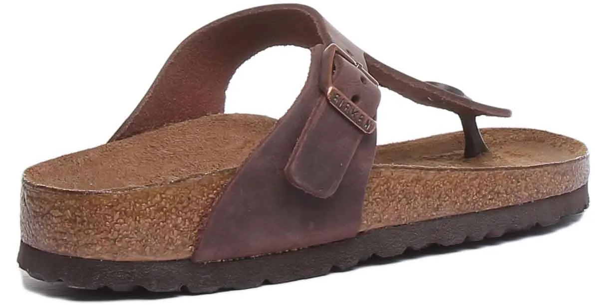 Birkenstock Gizeh In Dark Brown | Narrow Fit