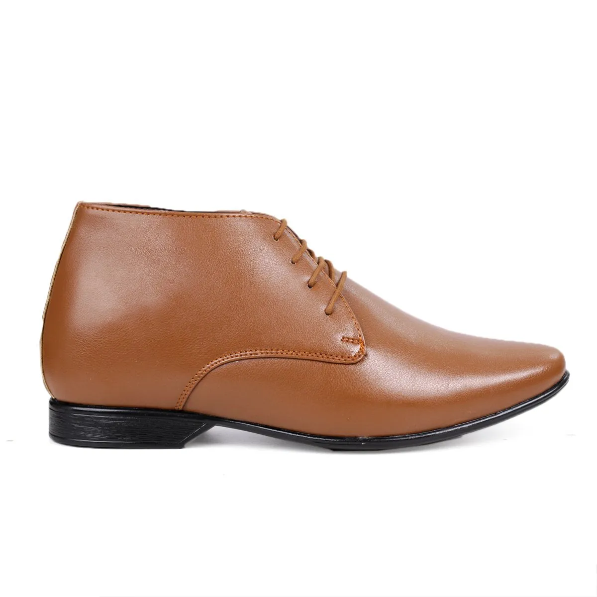 BXXY 9 cm (3.5 Inch) Hidden Height Increasing Formal and Casual Pu Leather Derby Boots for All Occasions