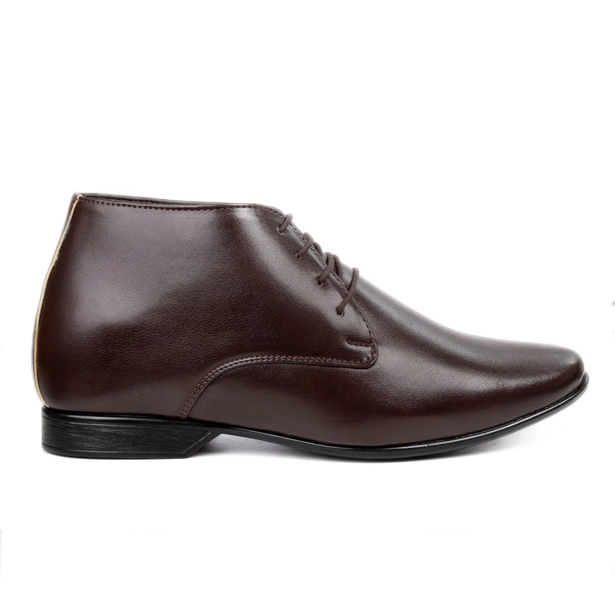 BXXY 9 cm (3.5 Inch) Hidden Height Increasing Formal and Casual Pu Leather Derby Boots for All Occasions