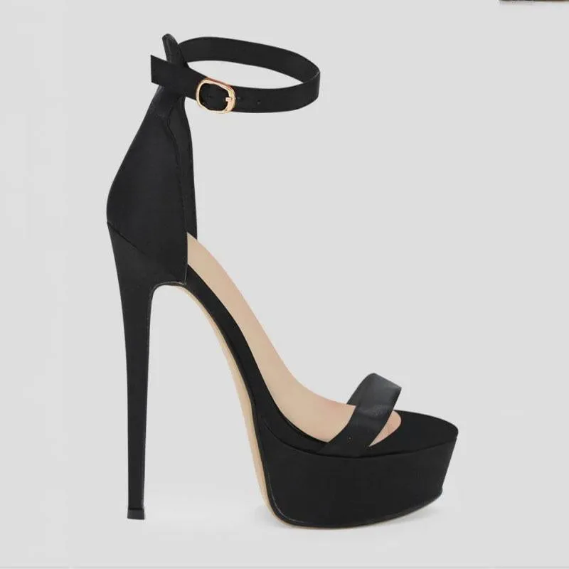 Casual Platform Open Toe Buckle High Heel Sandals