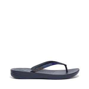 FitFlop DG5399-030 IQUSHION Ombre Sparkle FLIP-Flops Midnight Navy