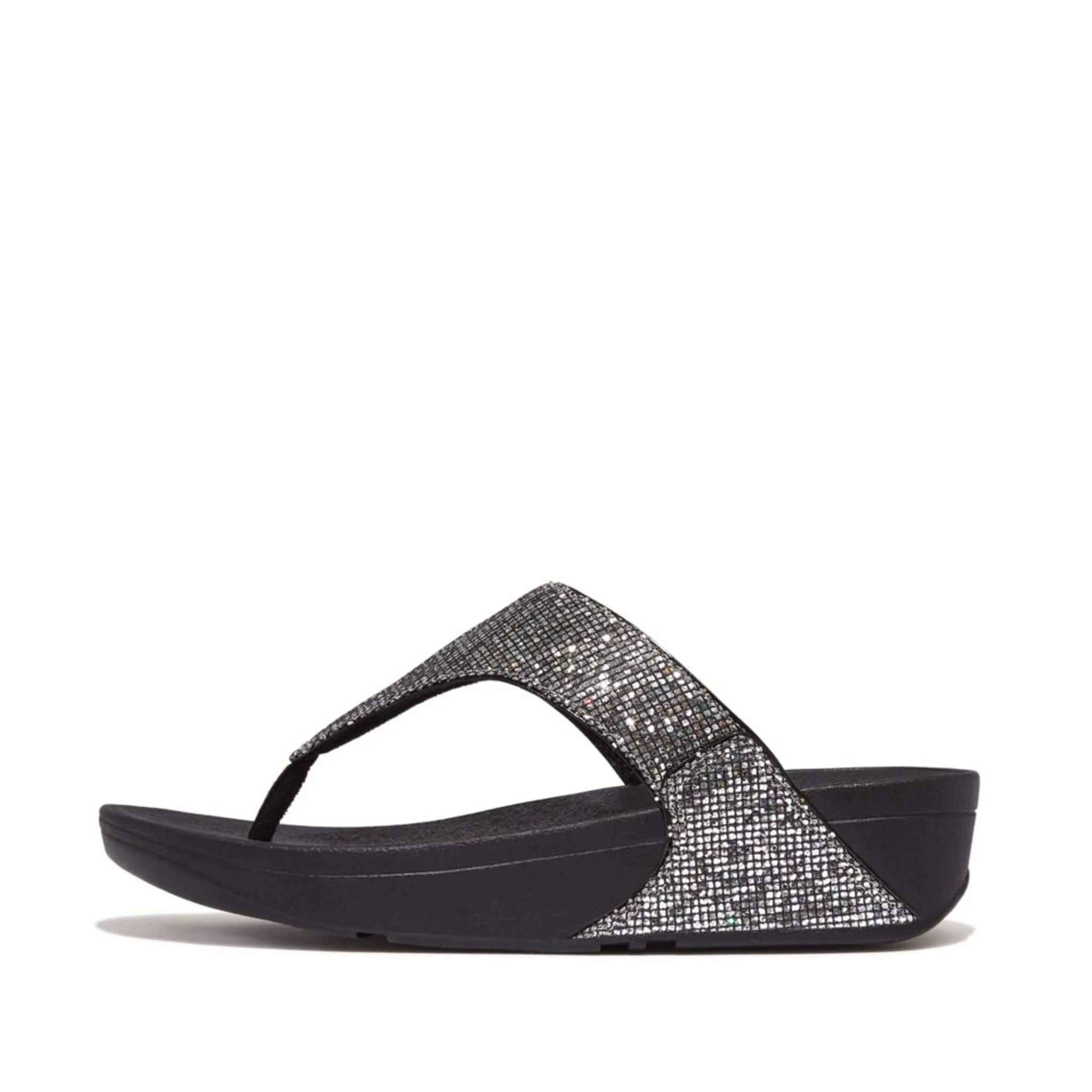 FitFlop Lulu Glitterball Sandals - Silver