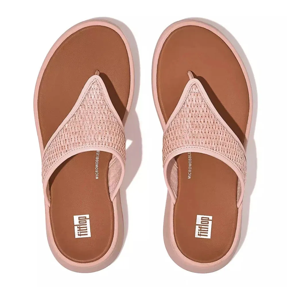 FitFlop Women's F-Mode Woven Raffia Pink Salt