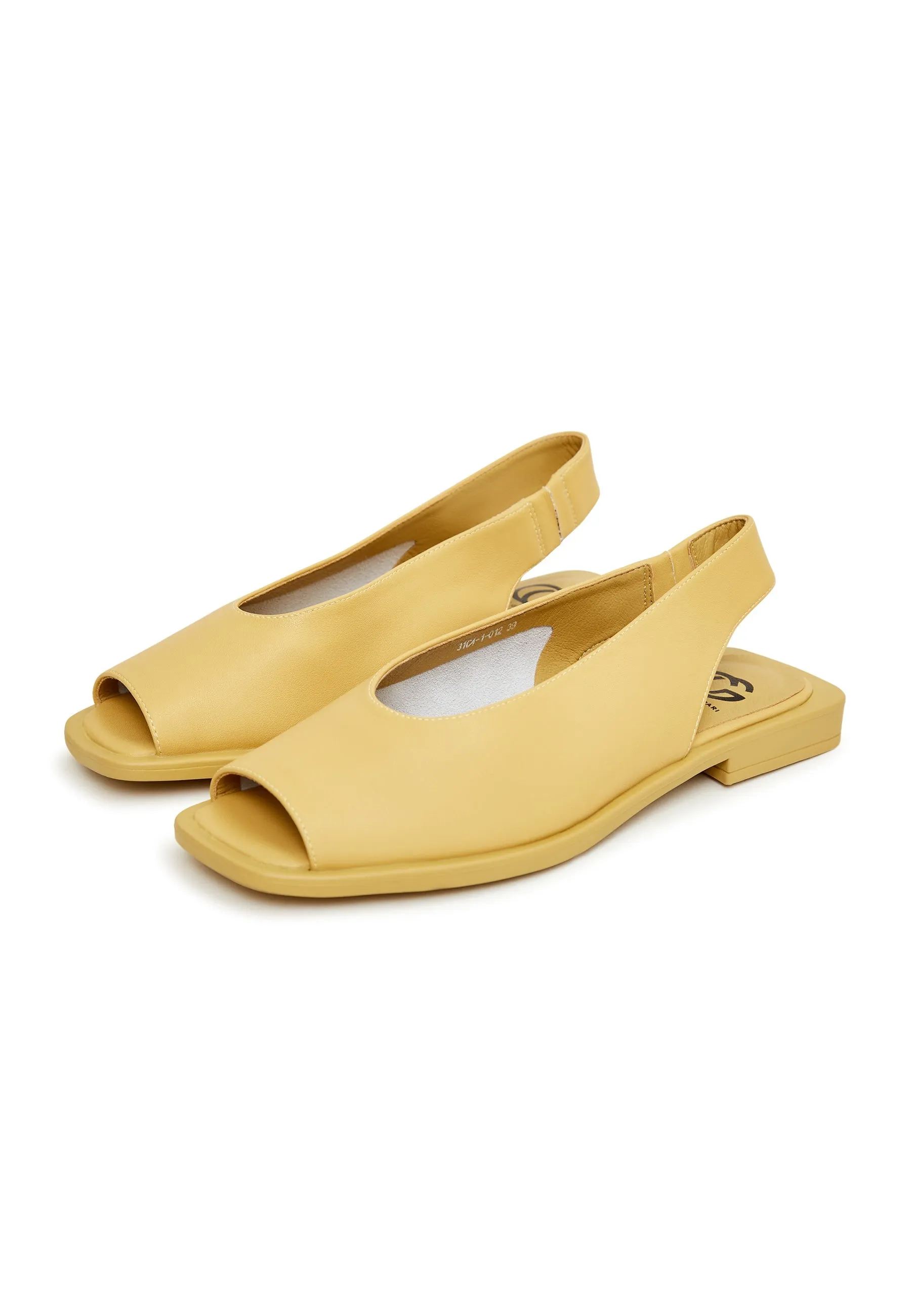 Flat Sole Sandals - Yellow