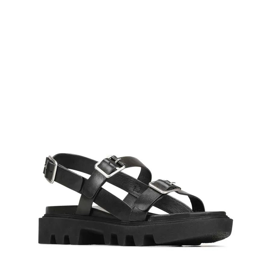 FLICKER LEATHER SANDALS