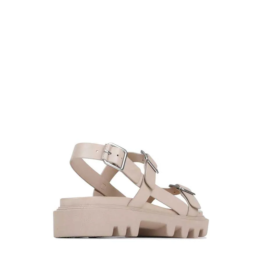 FLICKER LEATHER SANDALS