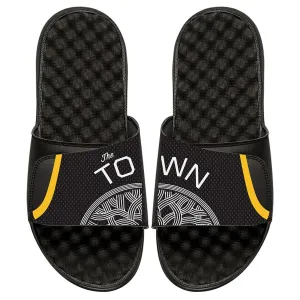 Golden State Warriors ISlide Statement Jersey Split Slide Sandals - Black