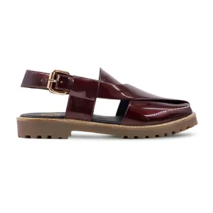 Harvey - Men's Oxblood Patent Leather Sandal