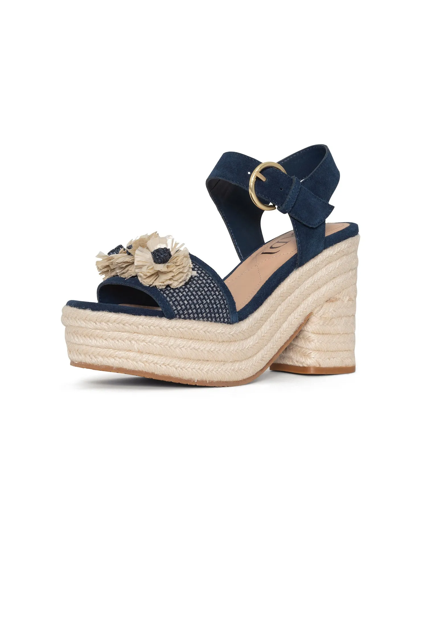 Houston Platform Sandals - Indigo