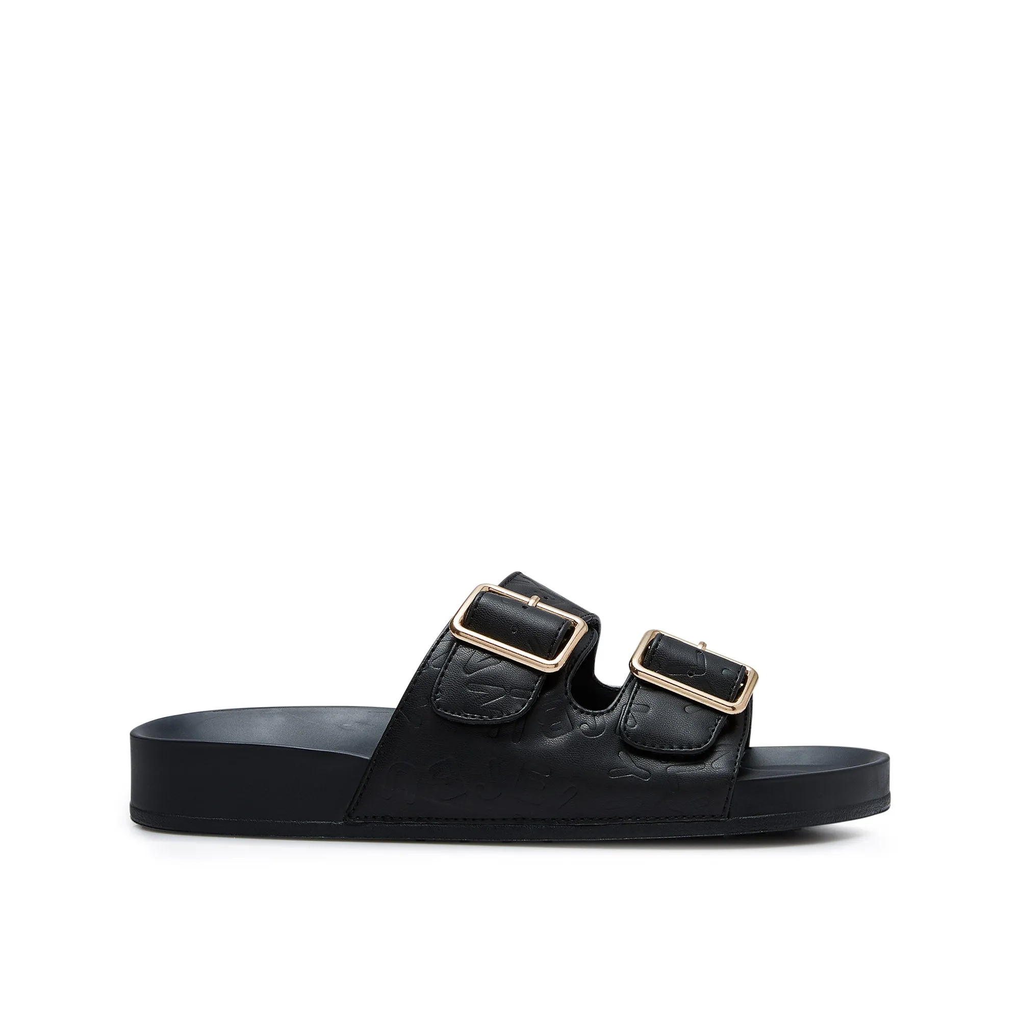 Jane New Monogram Sliders Black