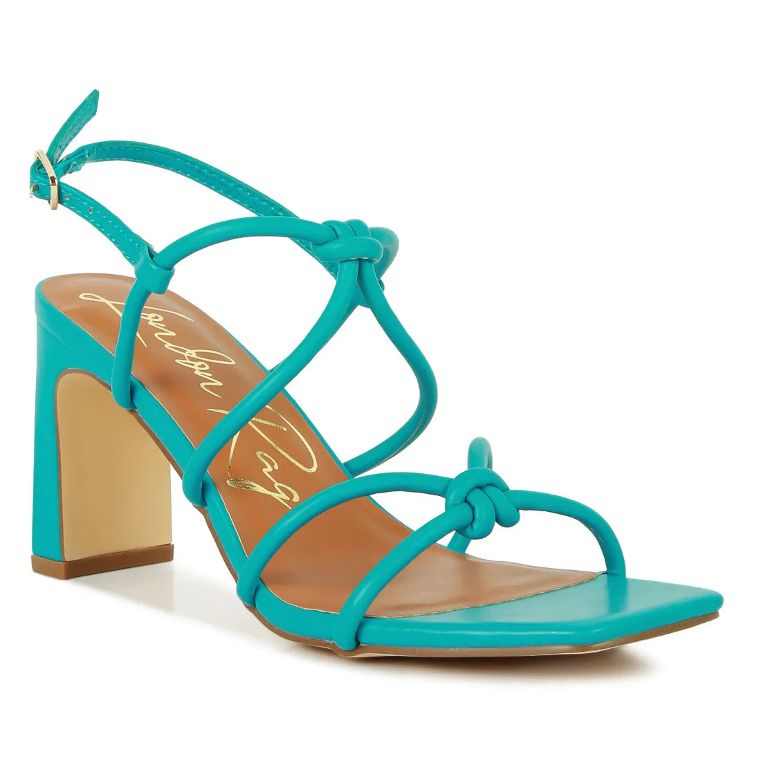 Kralor Knotted Strap Mid Heel Sandal