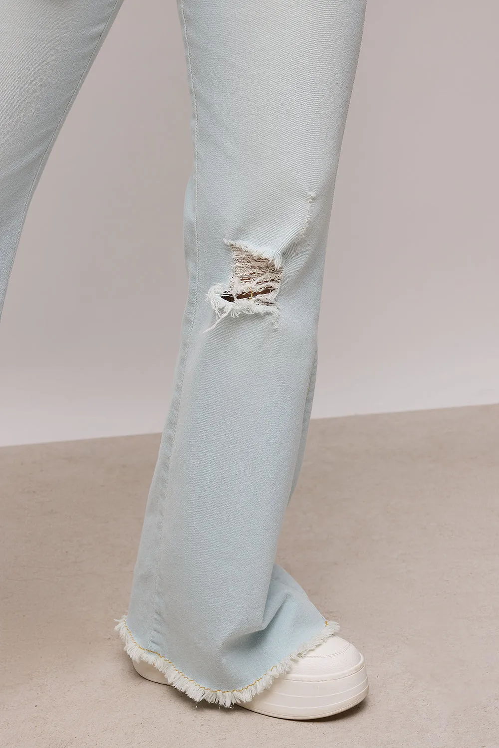 Light Blue Boho Bootcut Jeans