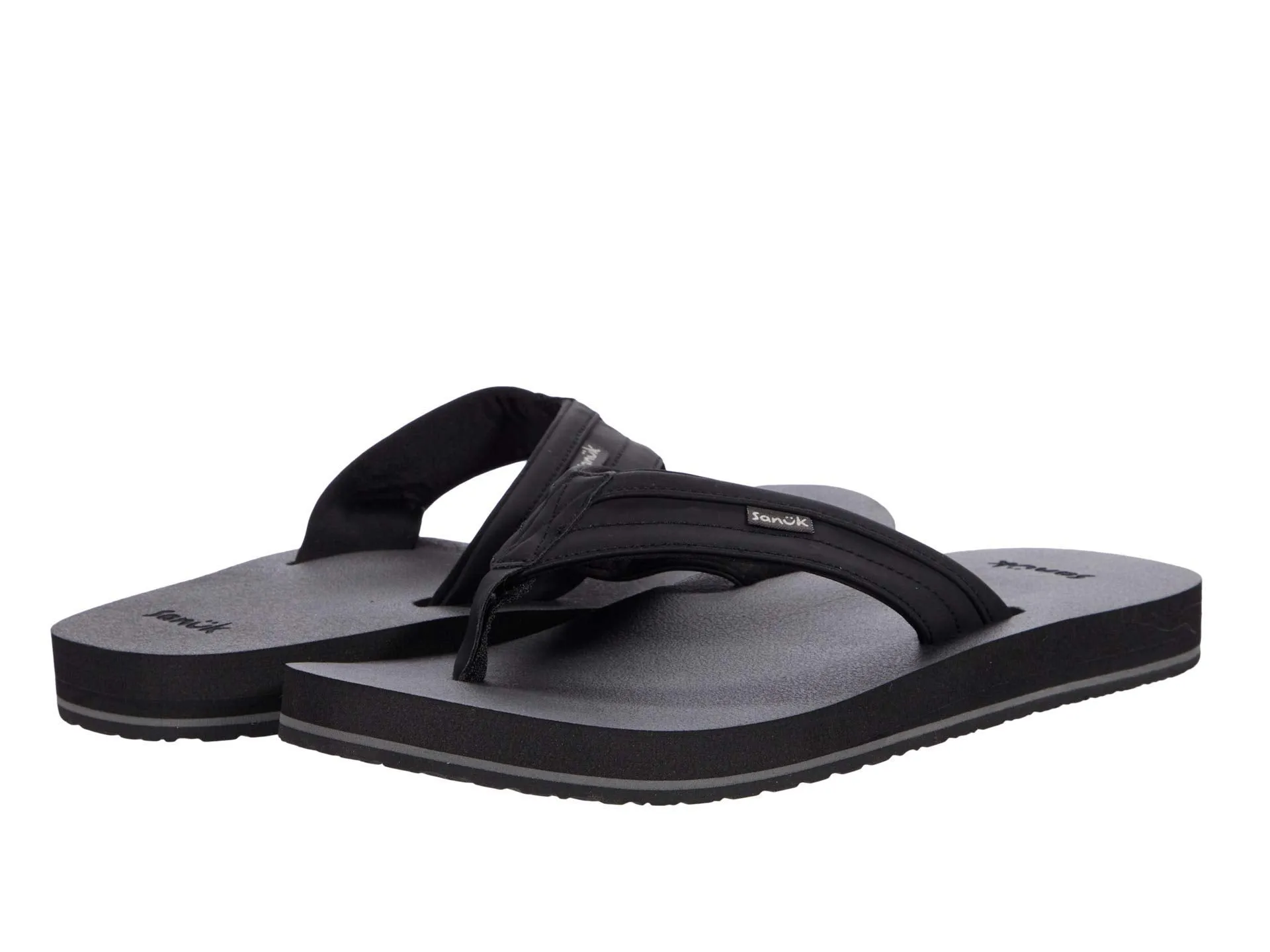 Men's Shoes Sanuk ZIGGY Flip Flop Water-Resistant Sandals 1116734 BLACK