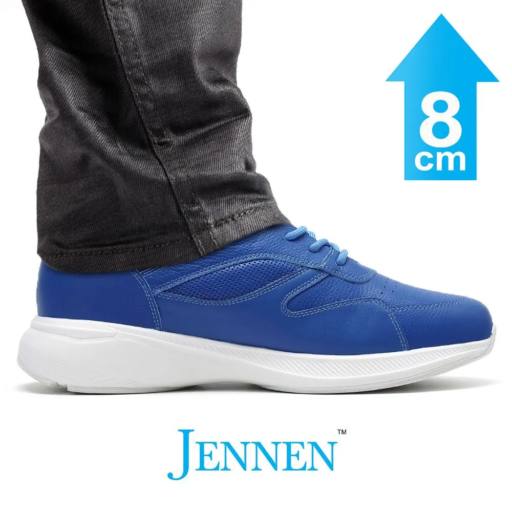 Mr. Pippen 8cm | 3.2 inches Cool Blue Leather Height Boost Sneakers