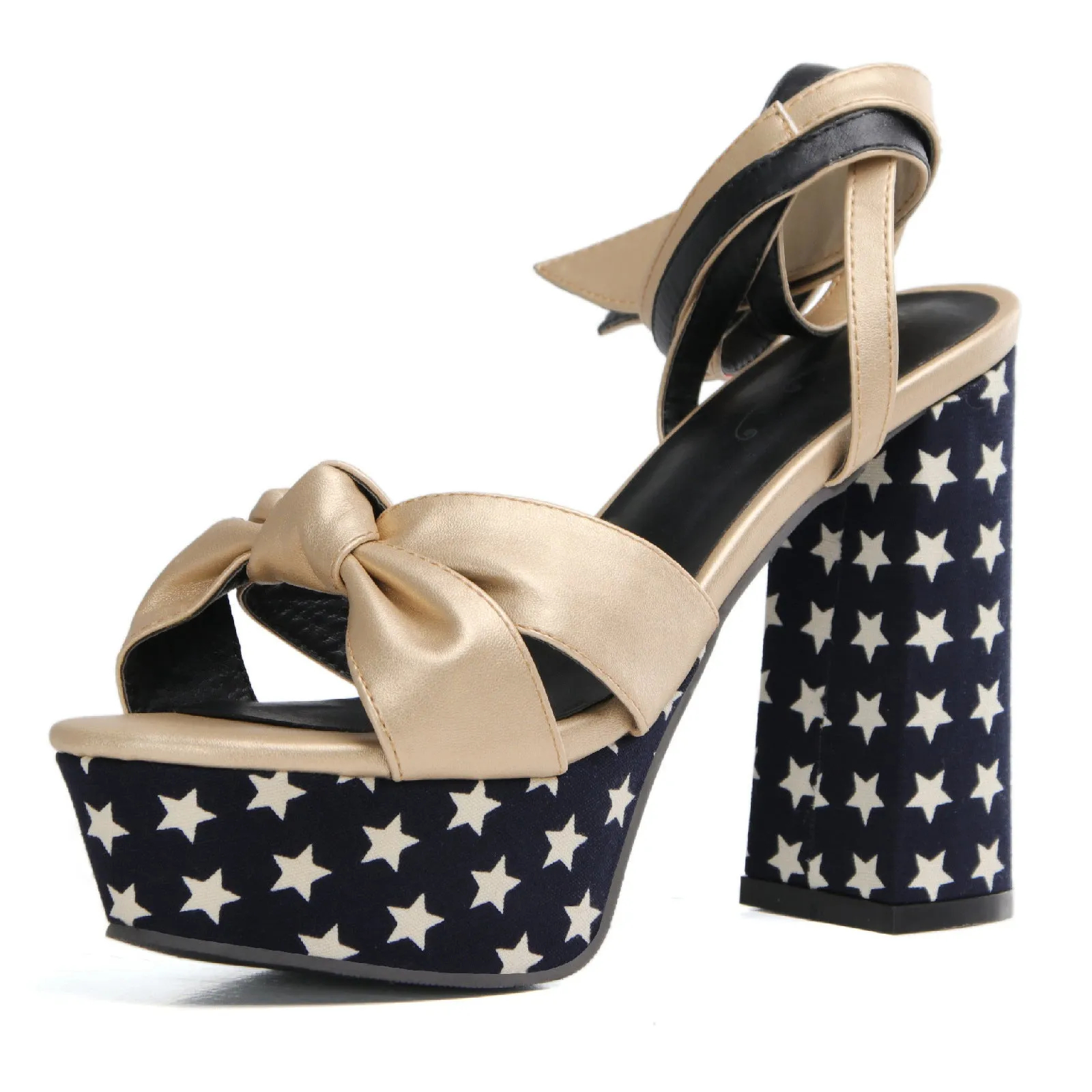 Peep Toe  Bow Knot Ankle Strap Sandals