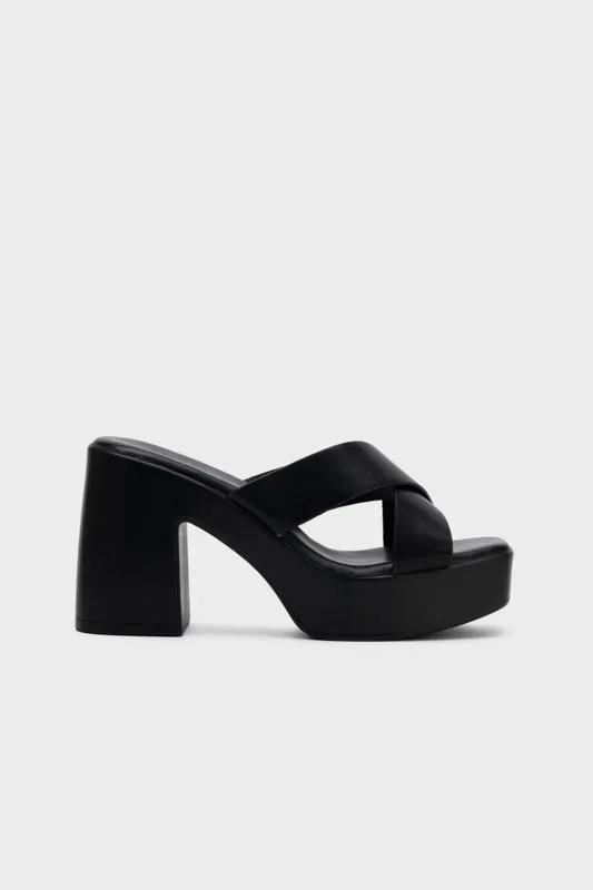 PLATFORM CHUNKY HEEL SLIDE