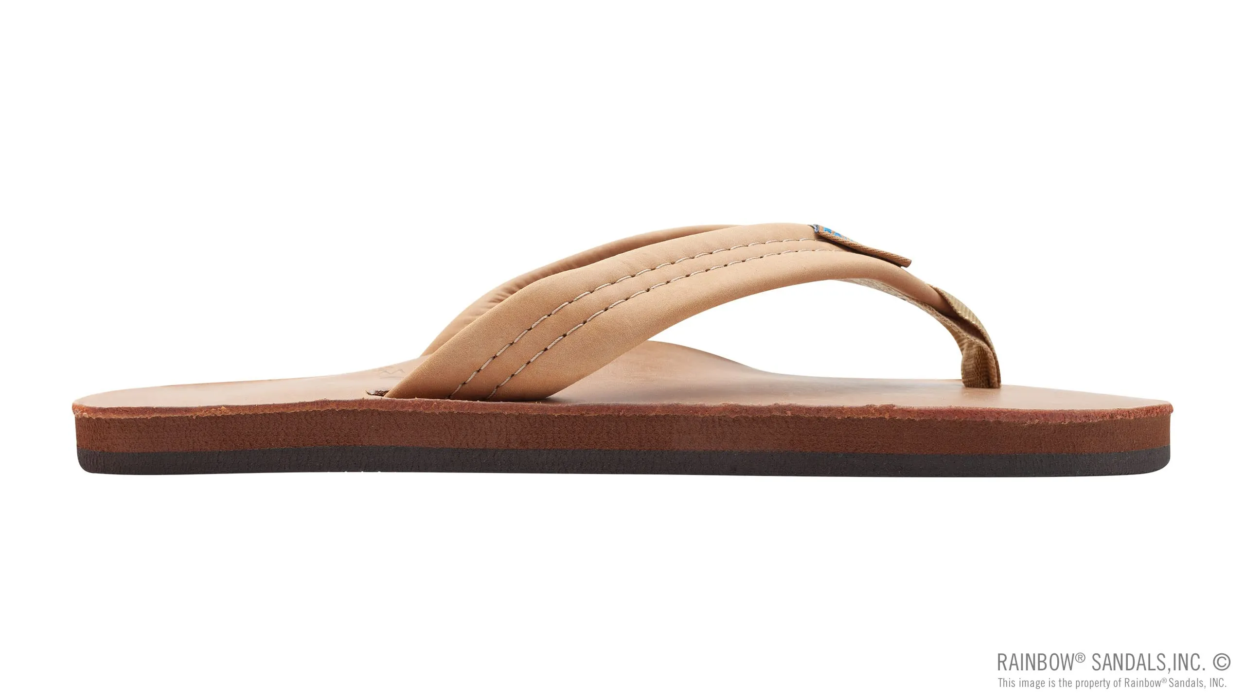 Rainbow Sandals Ladies Luxury Leather - Single Layer Arch Support, Buckskin