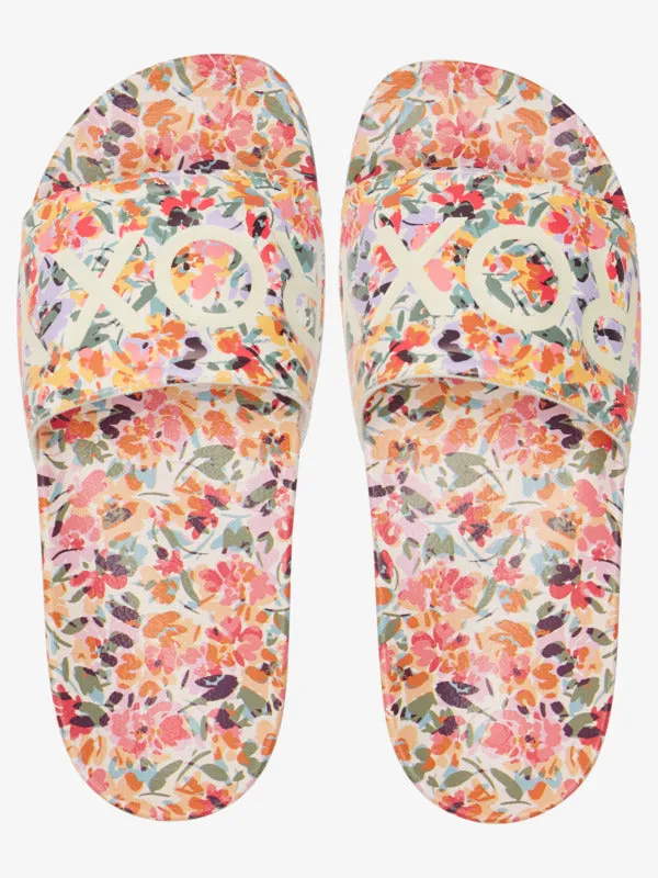 Roxy Slippy Printed Sandal-Orange