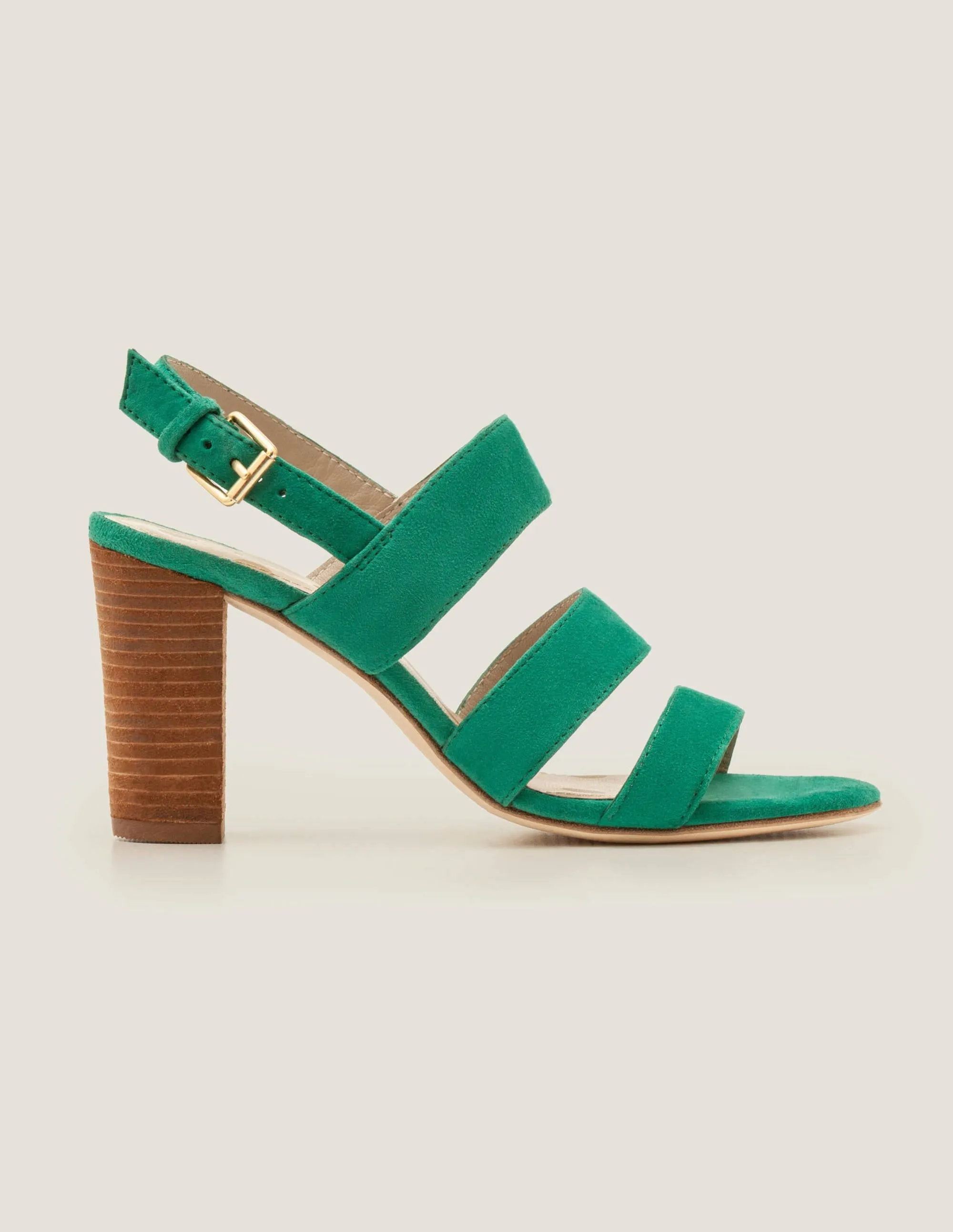 Samantha Heeled Sandals-Forest Green