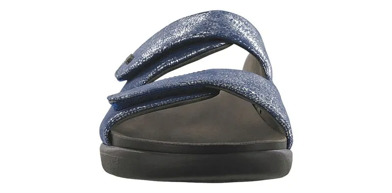 SAS Women's Cozy Slide Sandal SILVER BLUE