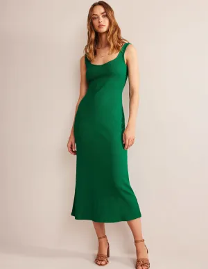 Strappy Rib Jersey Maxi Dress-Bright Emerald