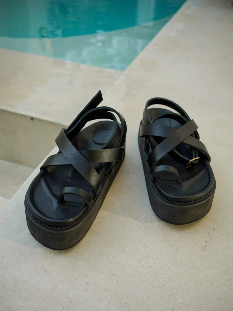 The Gianna Sandal  Black