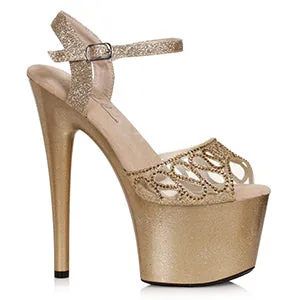 Unity-709 Glitzy Sparkle Platform Sandals