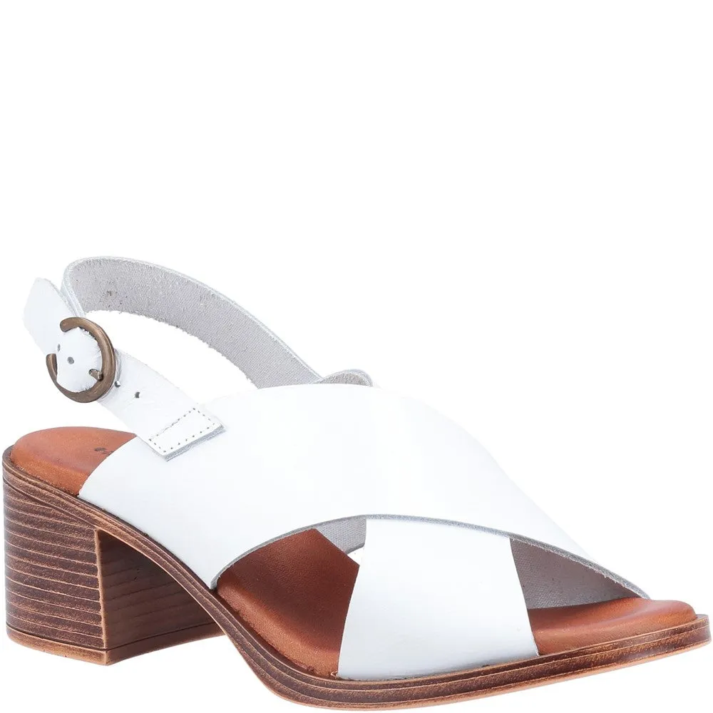 White Gabrielle Heeled Sandals