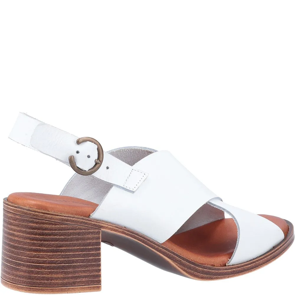 White Gabrielle Heeled Sandals