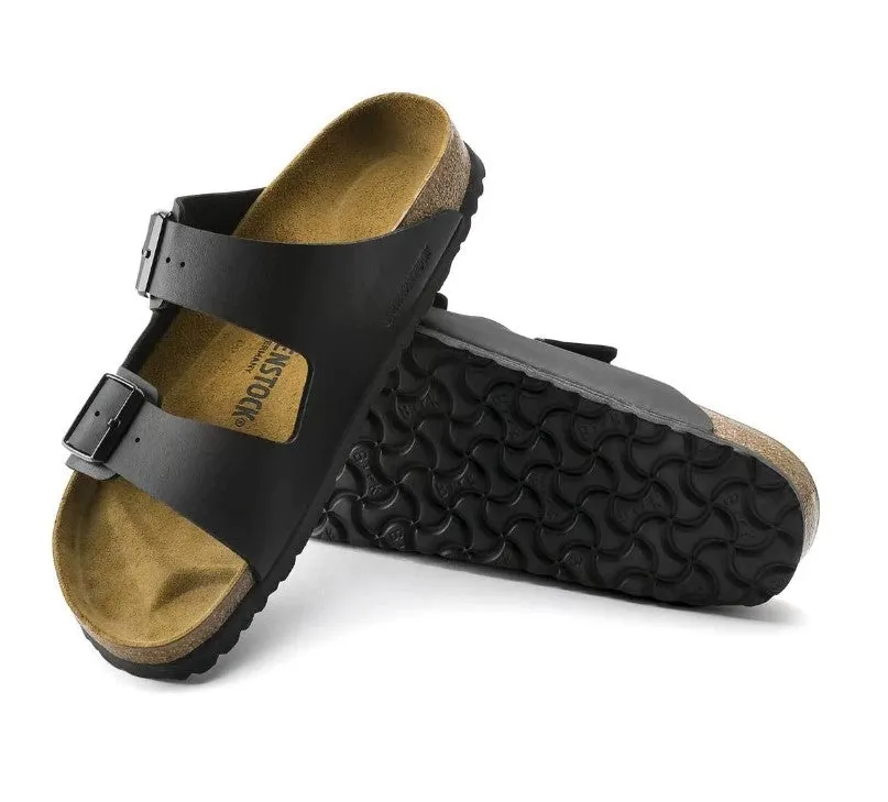 Womens Birkenstock Arizona Birko-Flor Black Slip On Sandals