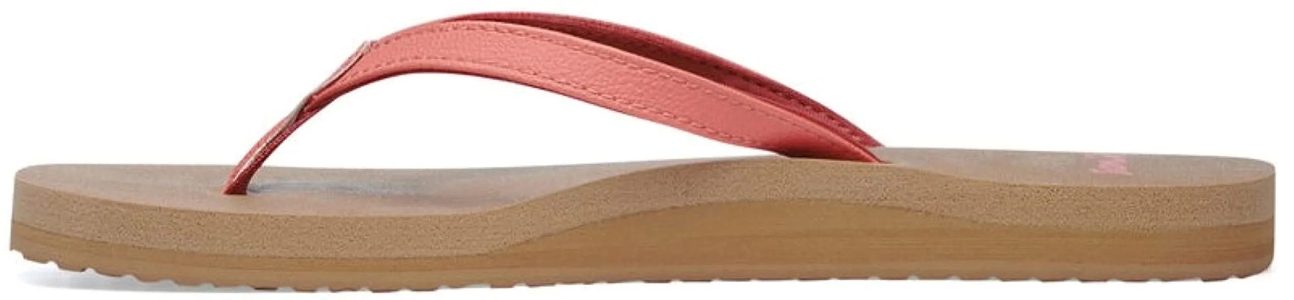 Women's Shoes Sanuk YOGA JOY Flip Flop Toe Post Sandals SWS10275 BURNT CORAL