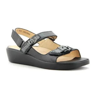 Ziera Mirren Backstrap Sandal (Women) - Black Stingray